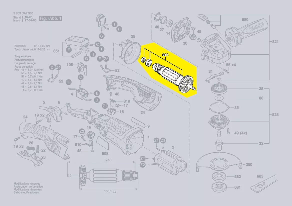 Induit réf. 2 609 007 331 BOSCH